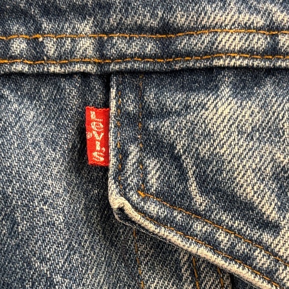 Vintage 80s Levi’s San Francisco Sherpa Lined Denim Trucker Jacket 40L - Picture 11 of 16